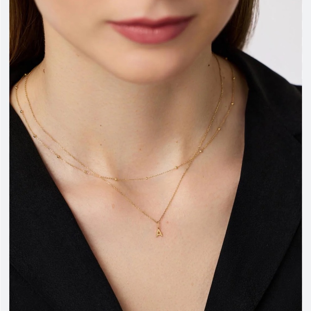 NIB Ana Luisa letter necklace in initial “S”